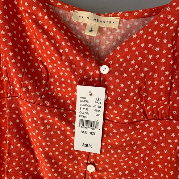 NWT LA Hearts Button Front Cami Tank Top - Picture 6 of 9